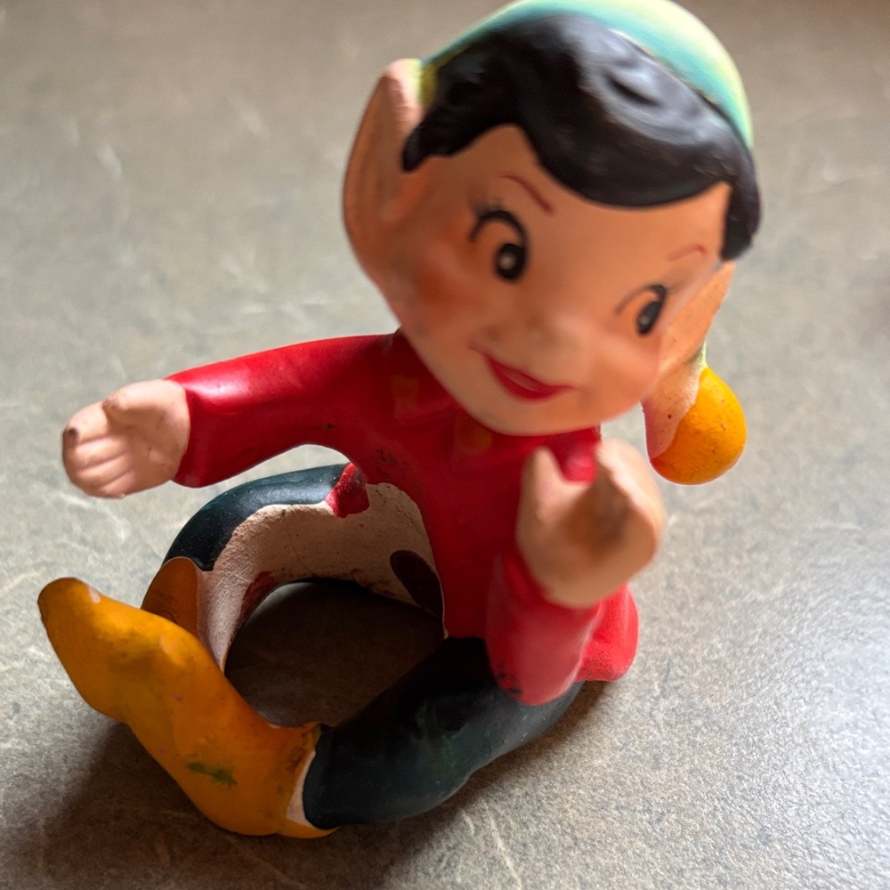 Vintage Japan  Lefton  Elf Candlestick holder numbers with sticker